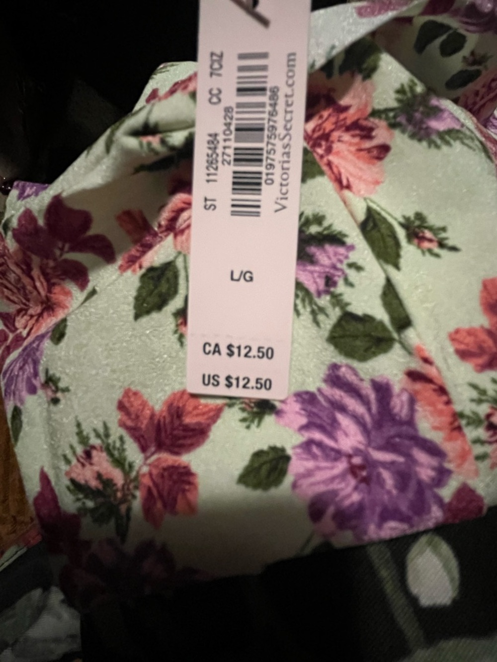 Victoria's Secret Floral Mint Green Cheeky UnderWear